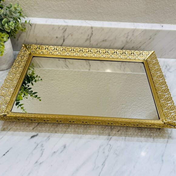 ❌SOLD❌Vintage Hollywood Regency Vanity mirror/tray - Picture 3 of 13